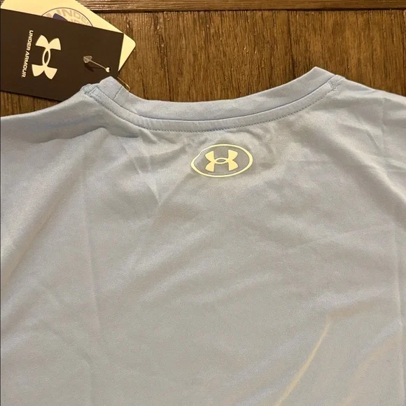 Lot of 2x NWT [Under Armour] Team Tech Short-Sleeve Shirt Carolina/Sky Blue Y M - Picture 8 of 12